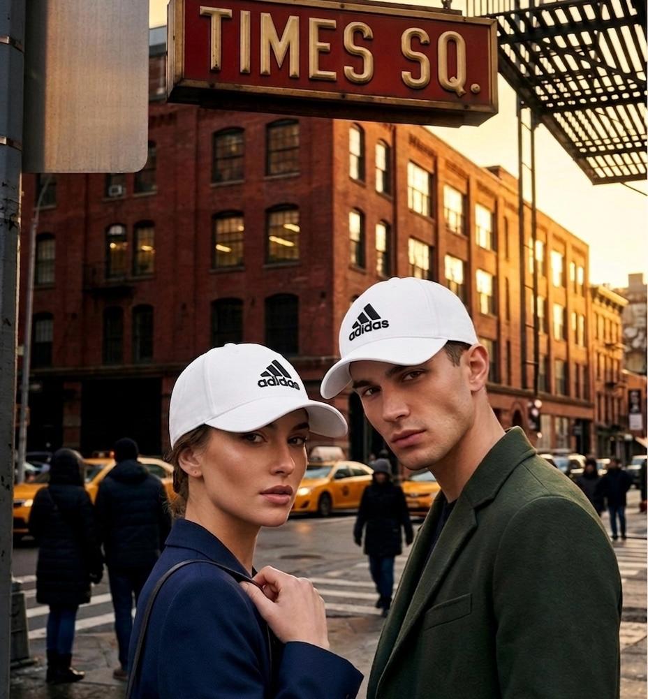 White Adidas Logo Cap – Premium Adjustable Unisex Cap