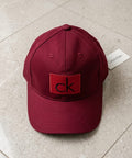 CK Red Baseball Cap with Matching Logo – Luxury Streetwear Cap