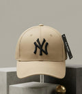 Beige NY Embroidered Adjustable Cap