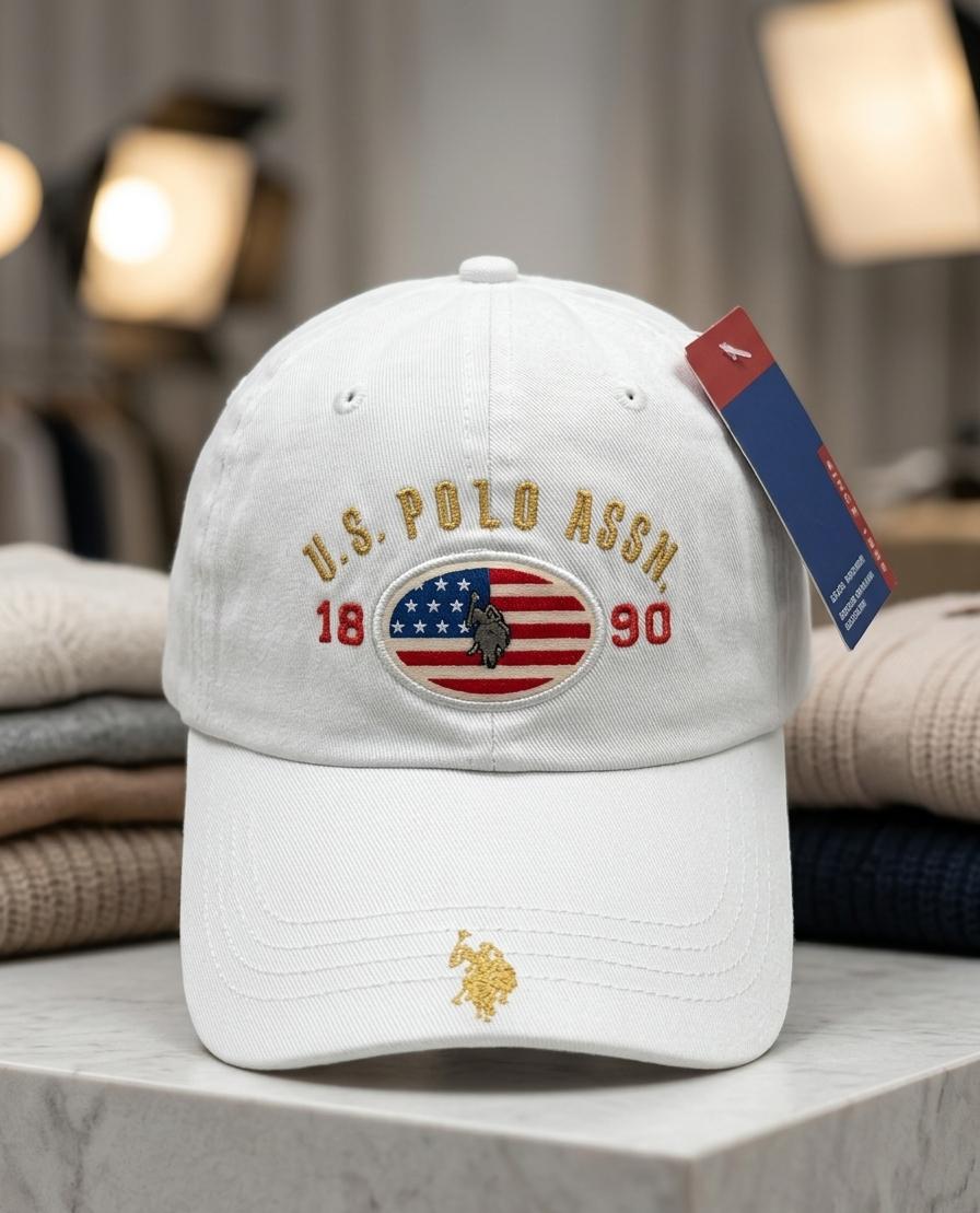 U.S. Polo Classic White Cap