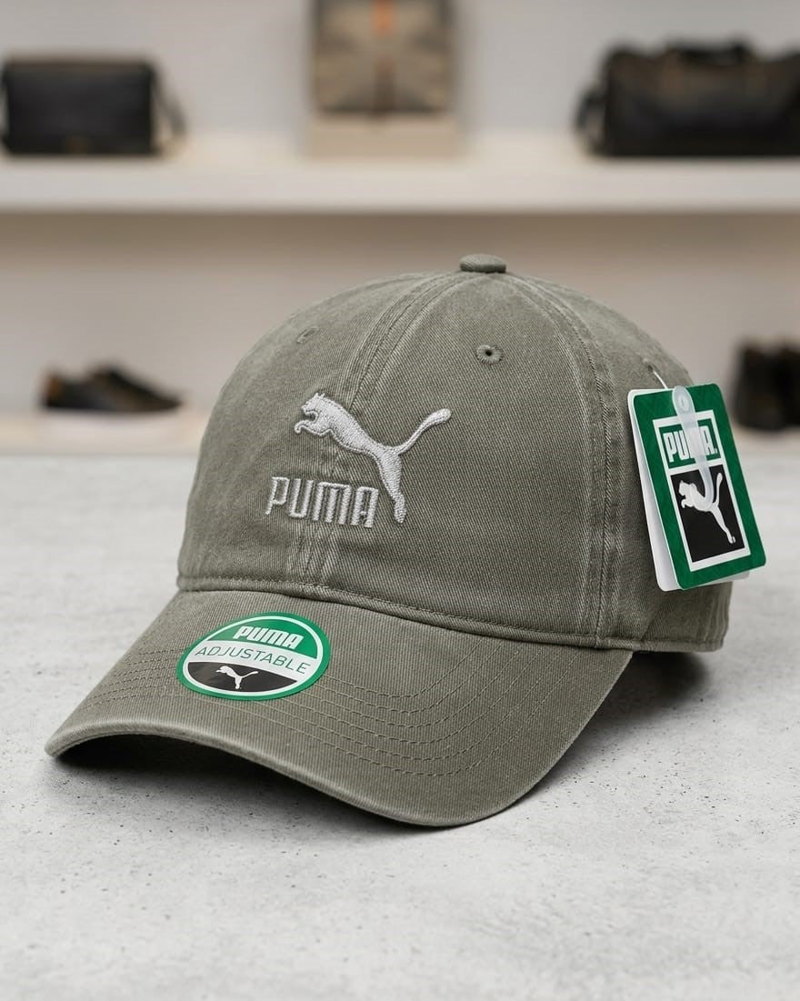 Puma Light Grey Cap – Premium Adjustable Unisex Cap Pakistan