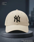 New York Classic Beige Black Curve Cap