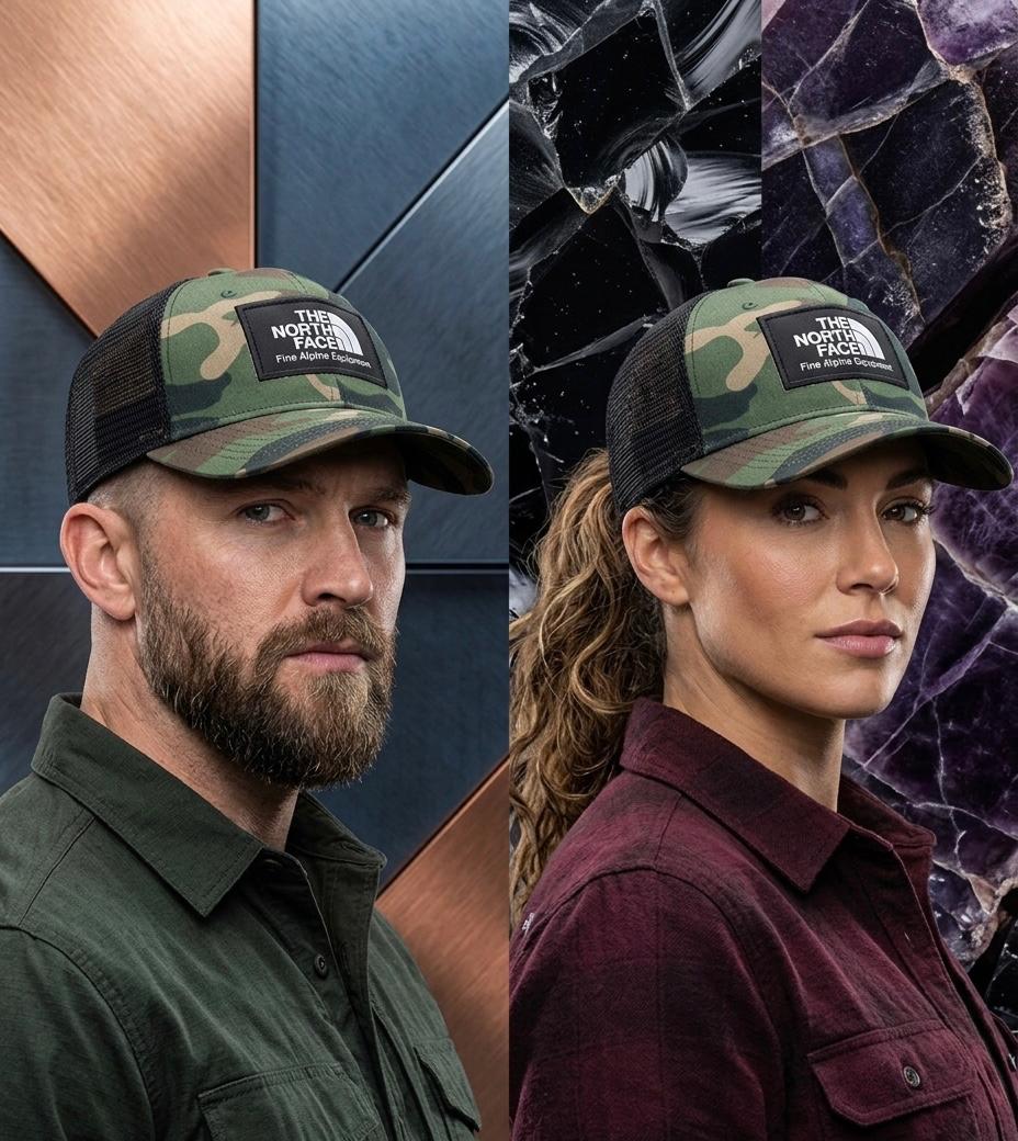 Premium Camouflage North Face Mesh Cap Pakistan