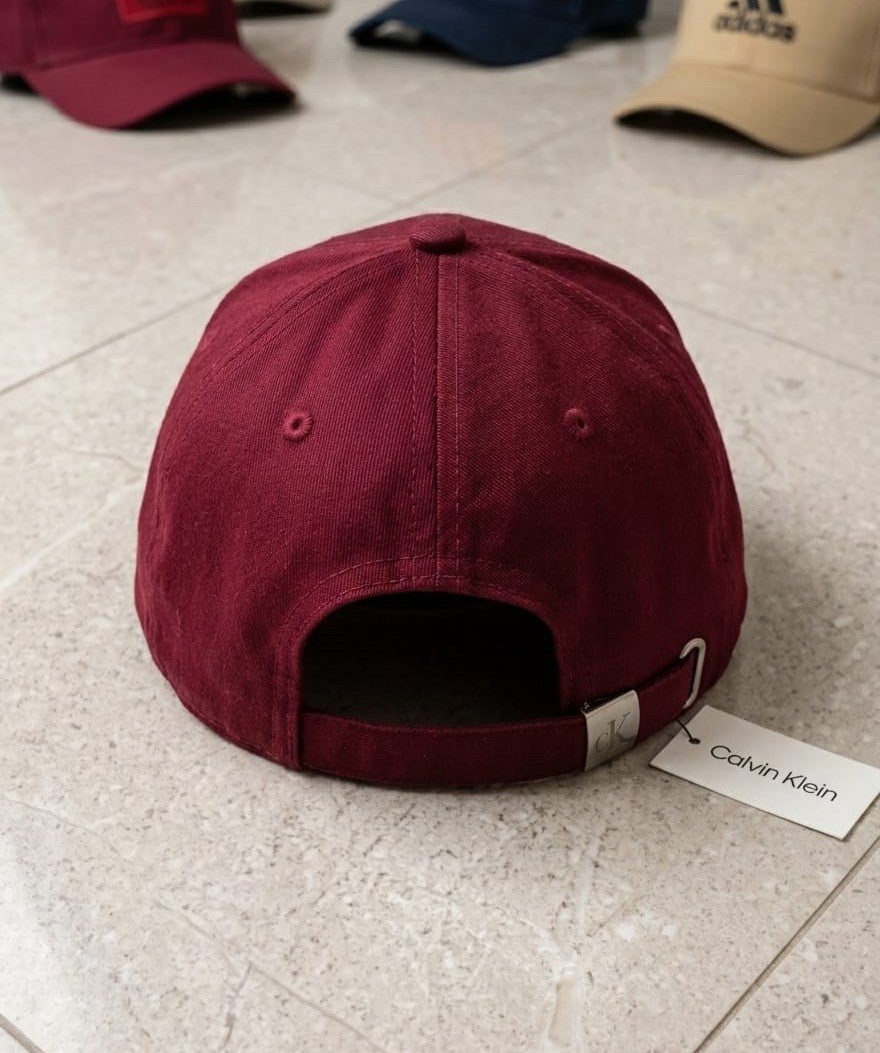 CK Red Baseball Cap with Matching Logo – Luxury Streetwear Cap