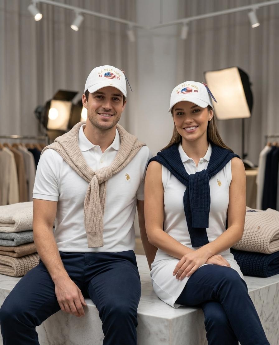 U.S. Polo Classic White Cap