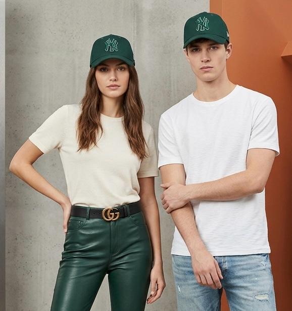 New York Yankees Forest Green Premium Fitted Cap for Men & Women in Pakistan