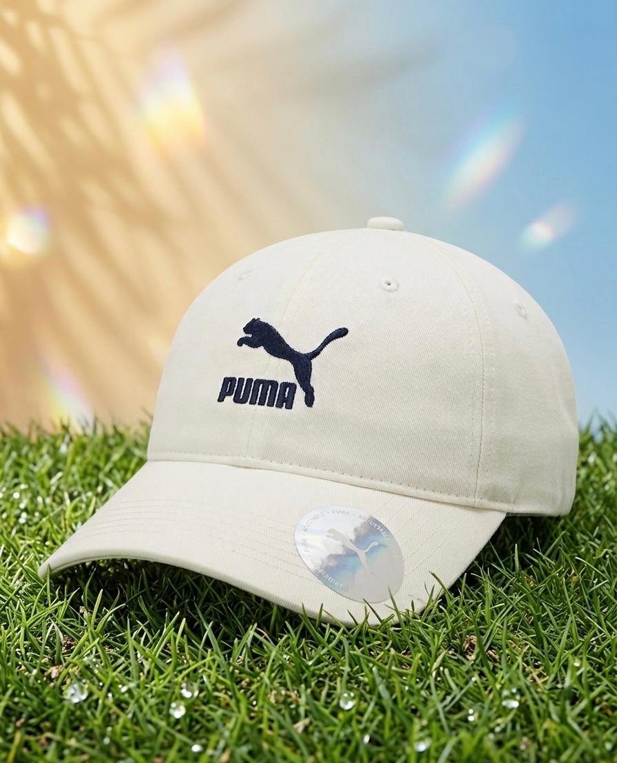 Puma Logo White Cap – Trendy Streetwear Cap for Men & Women
