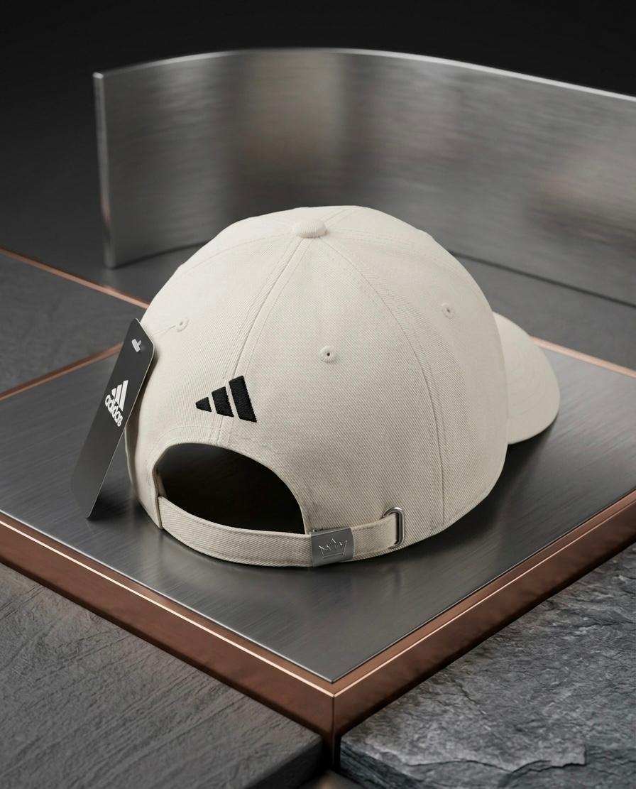 White Adidas Logo Cap – Premium Adjustable Unisex Cap
