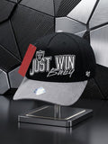 Raiders "Just Win Baby" Corduroy Brim Baseball Cap – Black & Grey