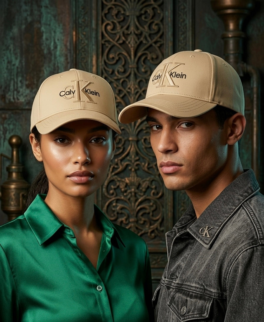 Urbanox CK Embroidered Casual Cap – Premium Khaki Unisex Hat