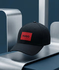 Urbanox HUGO Red Patch Premium Cap – Sleek Black Edition