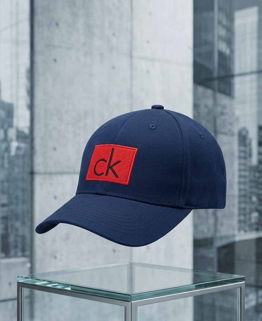 Urbanox CK Red Box Patch Premium Cap – Deep Navy Edition