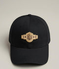 Classic Black Cotton Baseball Cap with Embroidered Logo