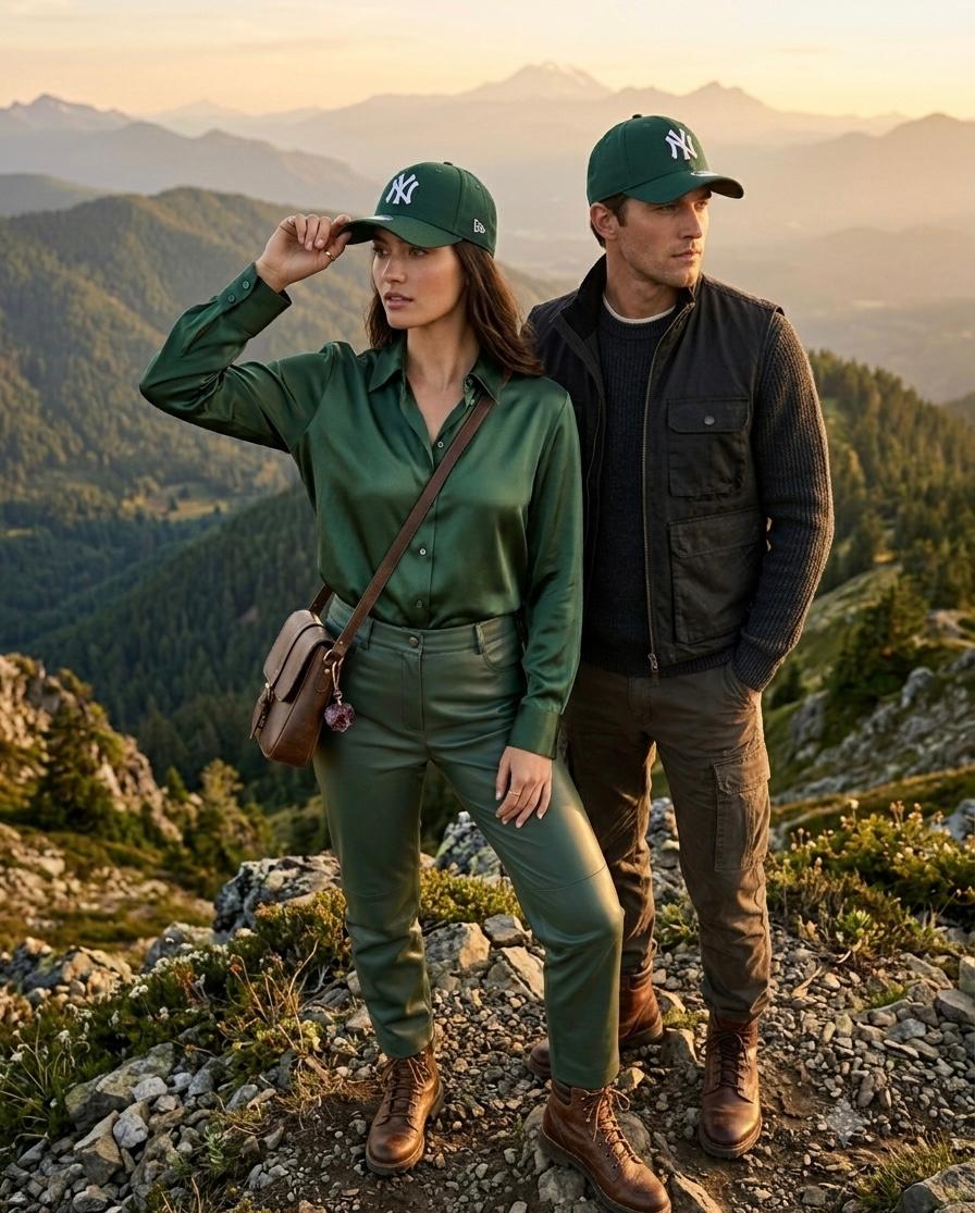 Premium NY Cap – Dark Green Adjustable Unisex Cap