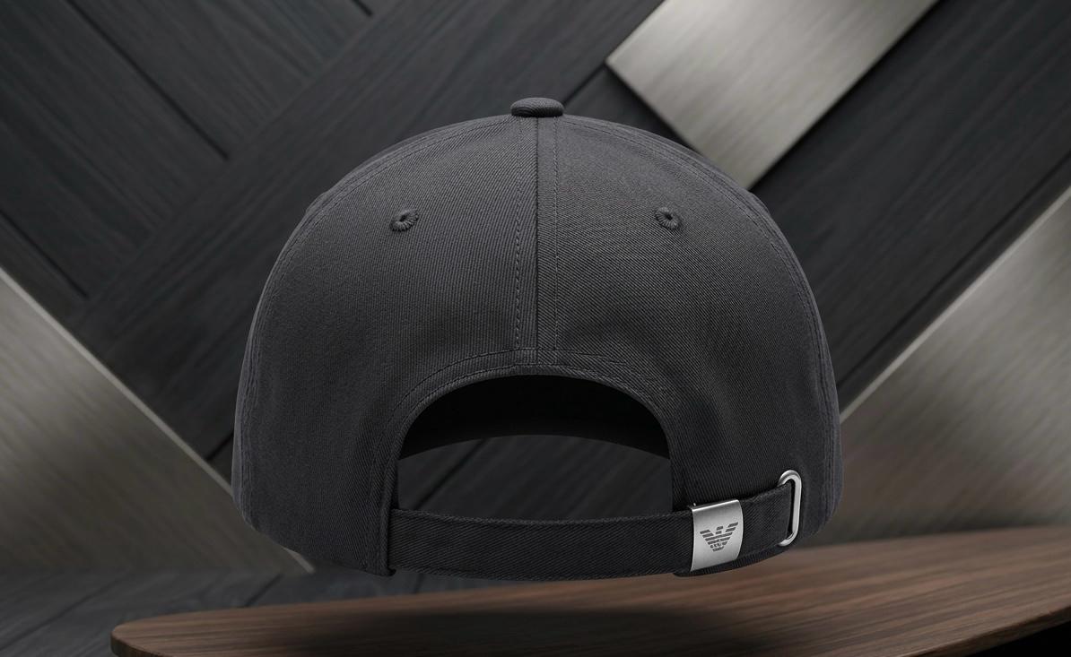 Emporio Armani Eagle Logo Baseball Cap – Black & White