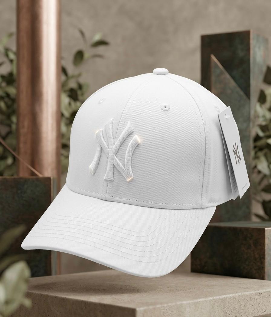 New York Yankees Embroidered Cap (White)