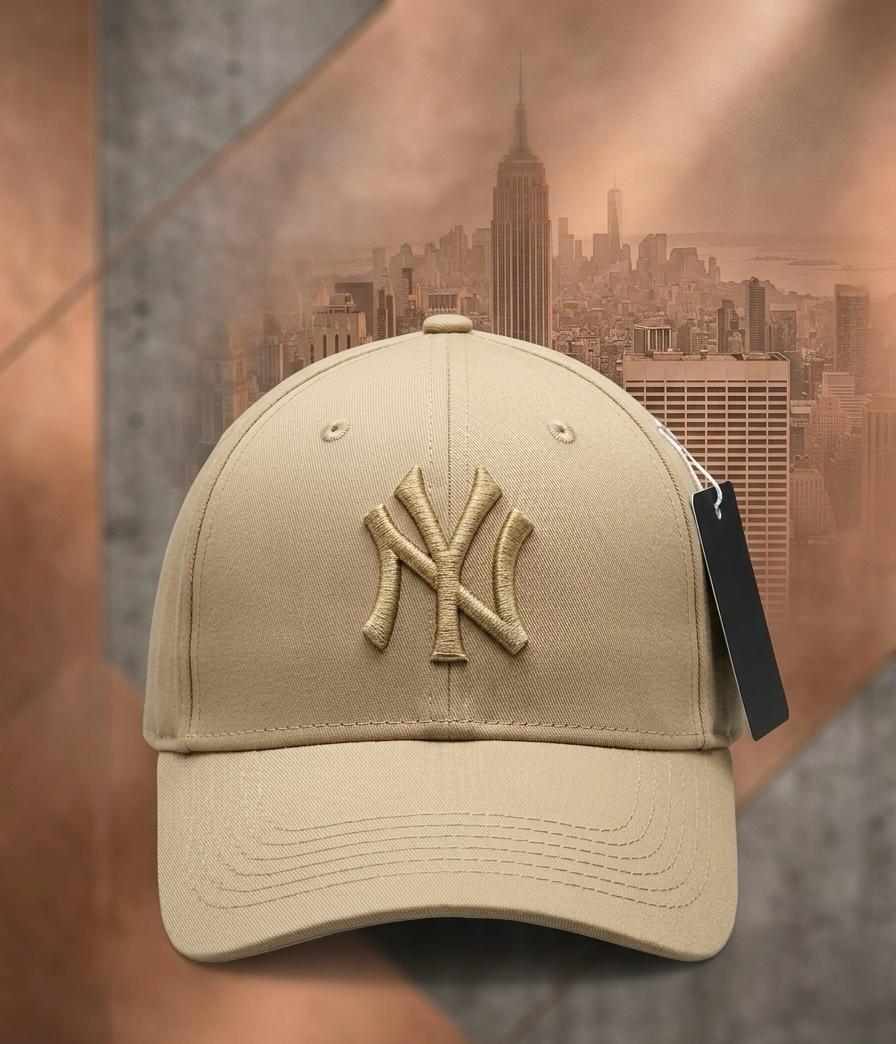 Premium Beige NY Tonal Embroidered Adjustable Cap