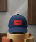 HUGO Red Logo Box Patch Cap – Dark Navy Blue
