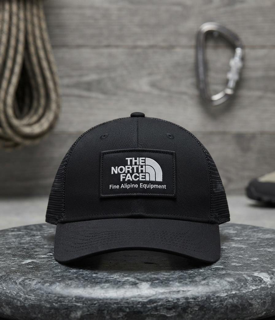 The North Face Fine Alpine Patch Trucker Cap – Black