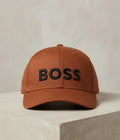 Classic Brown BOSS Embroidered Cap for Men & Women
