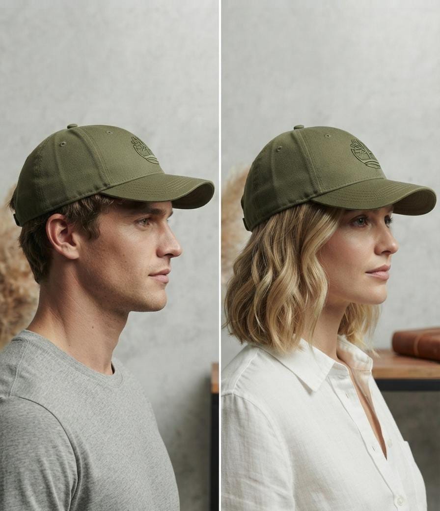 Timberland Olive Green Embroidered Cap