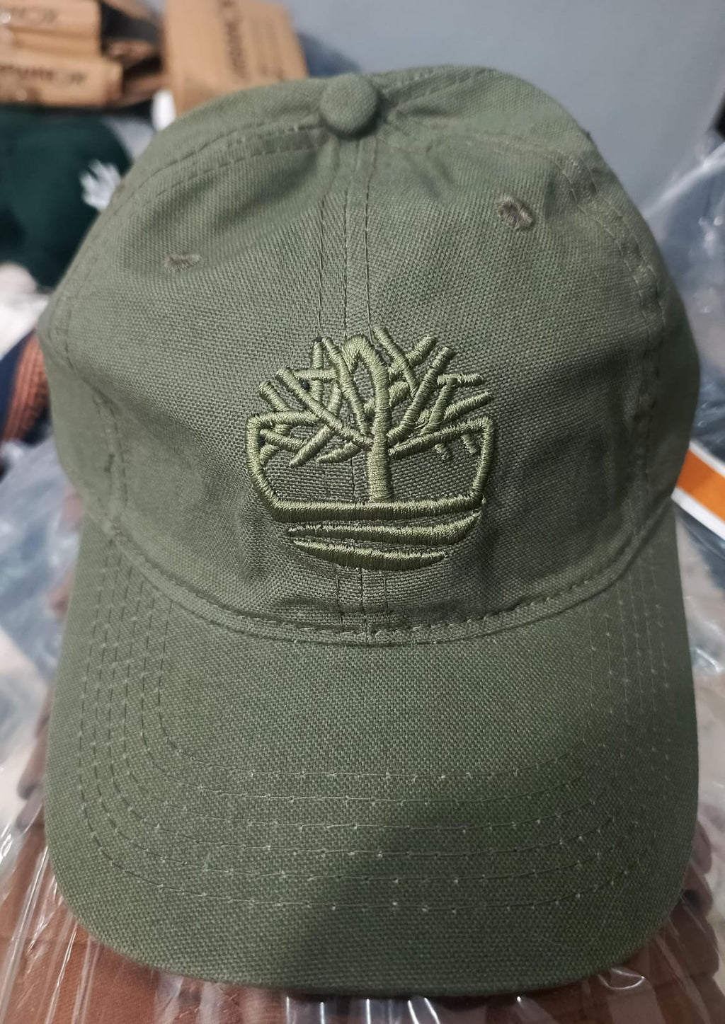 Timberland Olive Green Embroidered Cap