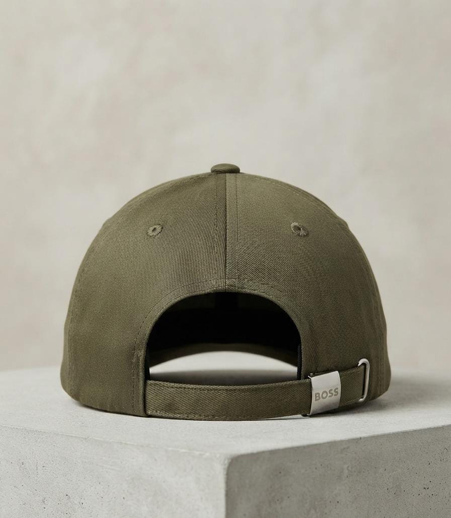 HUGO BOSS Red Box Logo Cap – Olive Green
