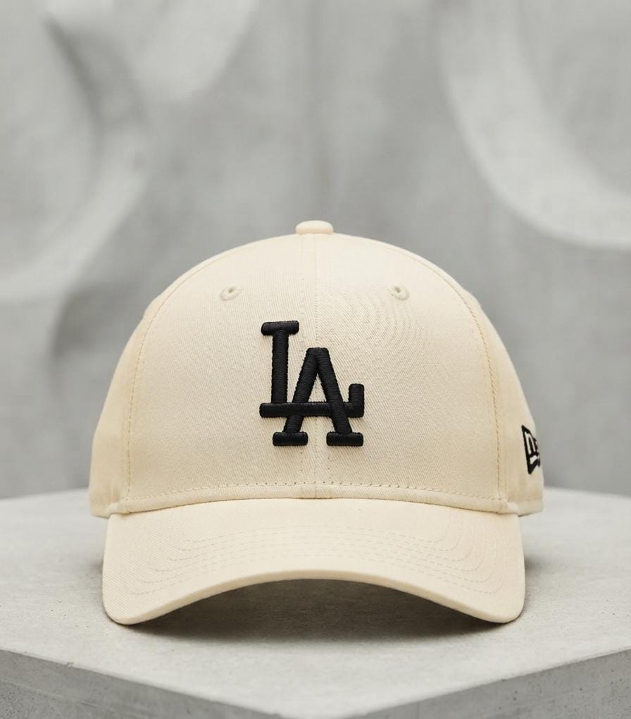 Classic LA Embroidered Beige Cap for Men & Women