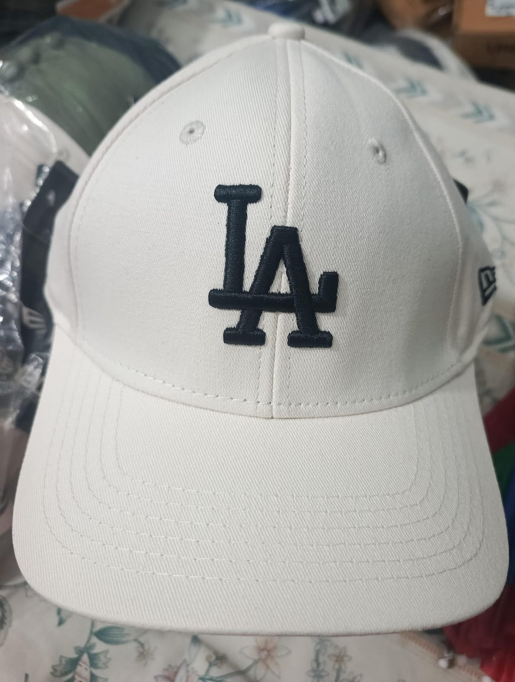 Classic LA Embroidered Beige Cap for Men & Women