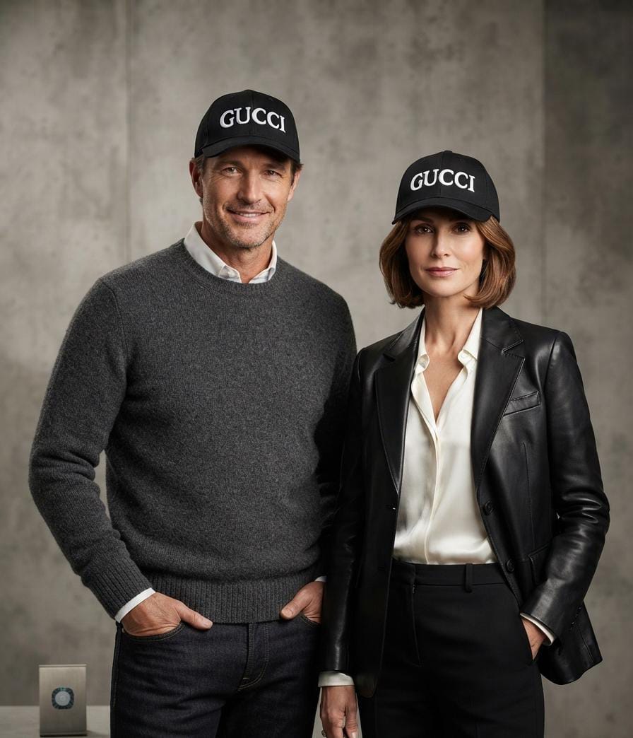 Gucci Style Black Baseball Cap – Premium Unisex Adjustable