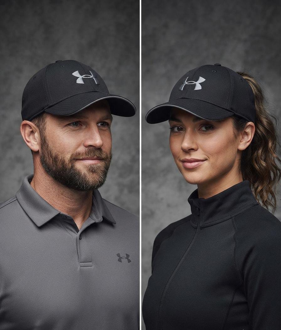 Under Armour Black Performance Baseball Cap | Adjustable Men's Sports Cap