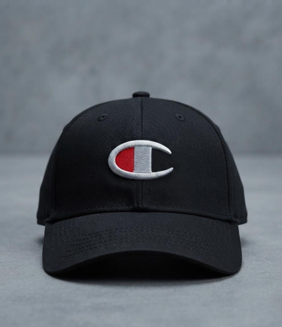Champion Black Logo Baseball Cap for Men