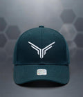 Unisex Embroidered Wing Logo Baseball Cap – Deep Teal Green