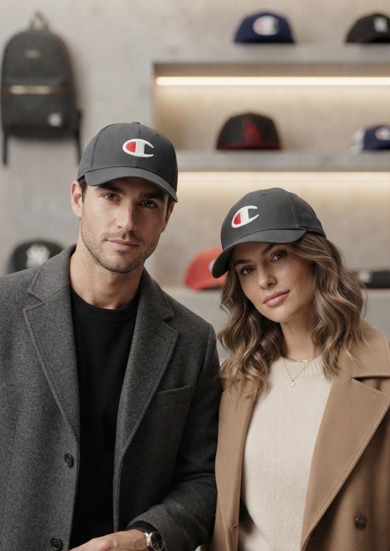 Champion Classic Embroidered Baseball Cap – Charcoal Grey