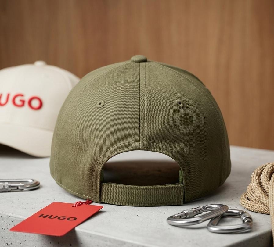BOSS 3D Embroidered Cotton Baseball Cap – Olive Green