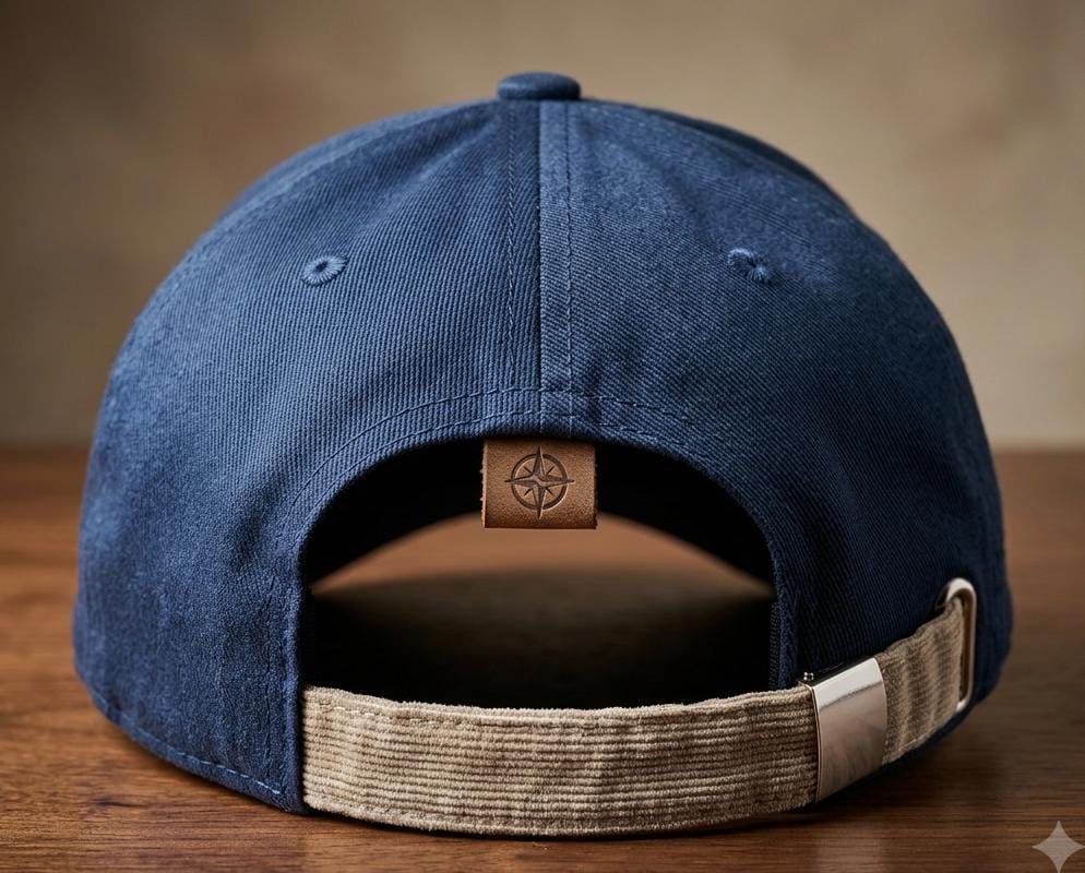 West Virginia WV Premium Corduroy Brim Cap – Navy & Grey