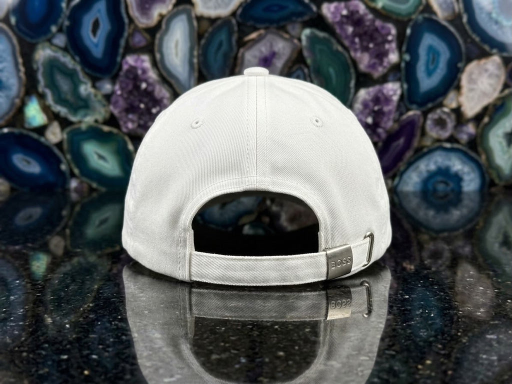 BOSS Premium Embroidered Cotton Cap – White