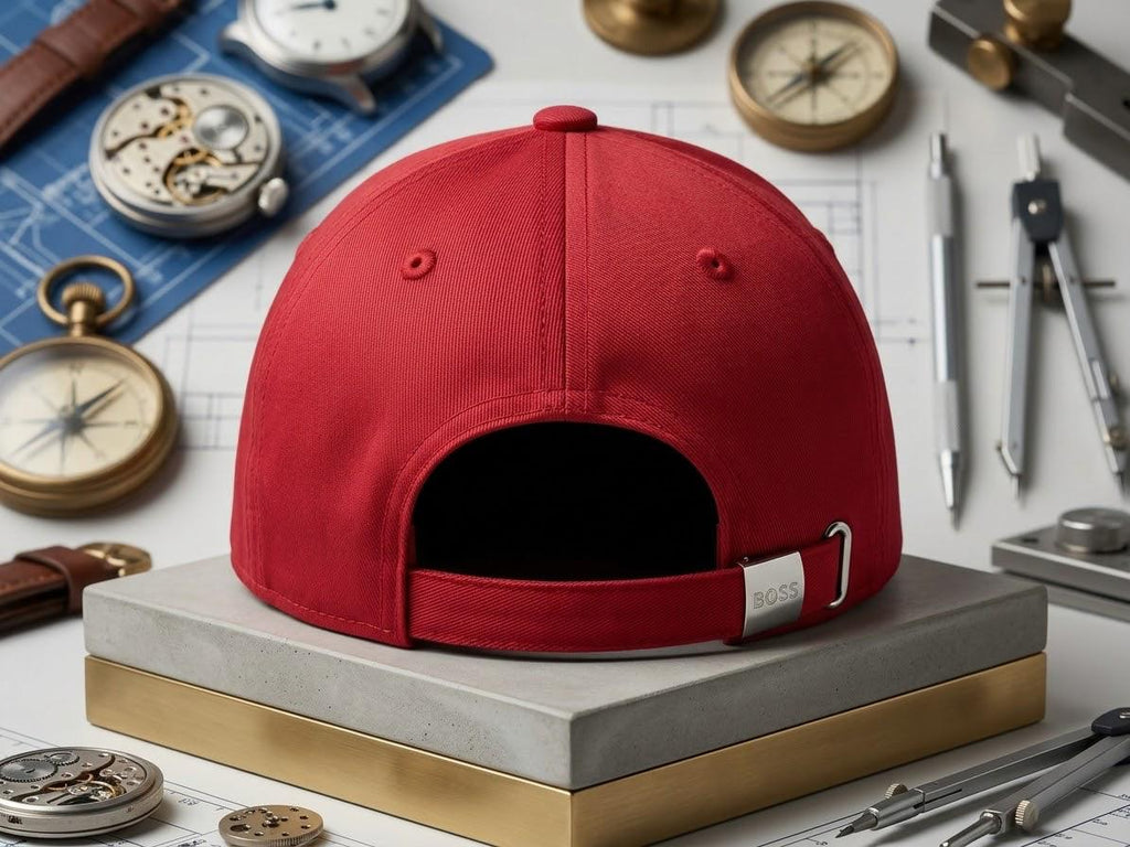 Premium Red "BOSS" Embroidered Baseball Cap | Stylish Casual Headwear For Men