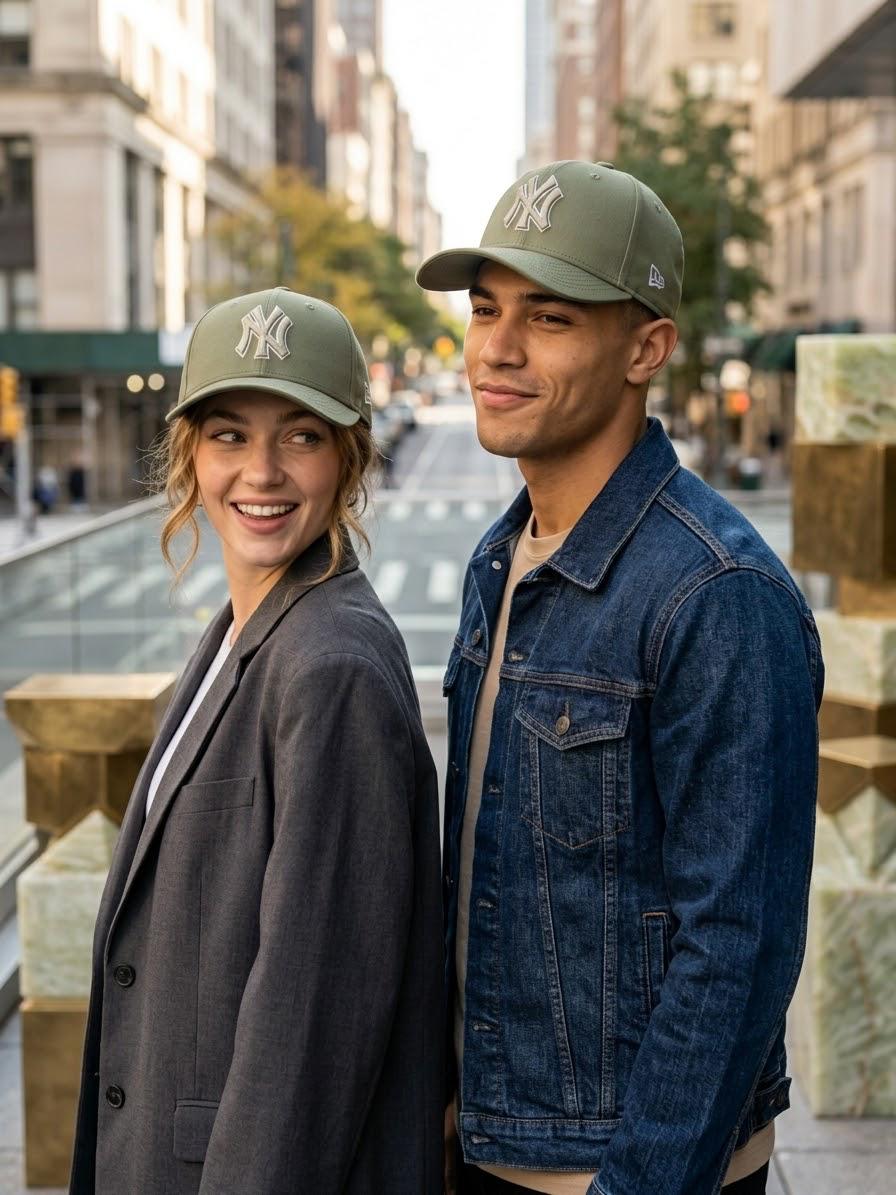 New York Yankees Olive Green Baseball Cap | Premium Embroidered NY Headwear