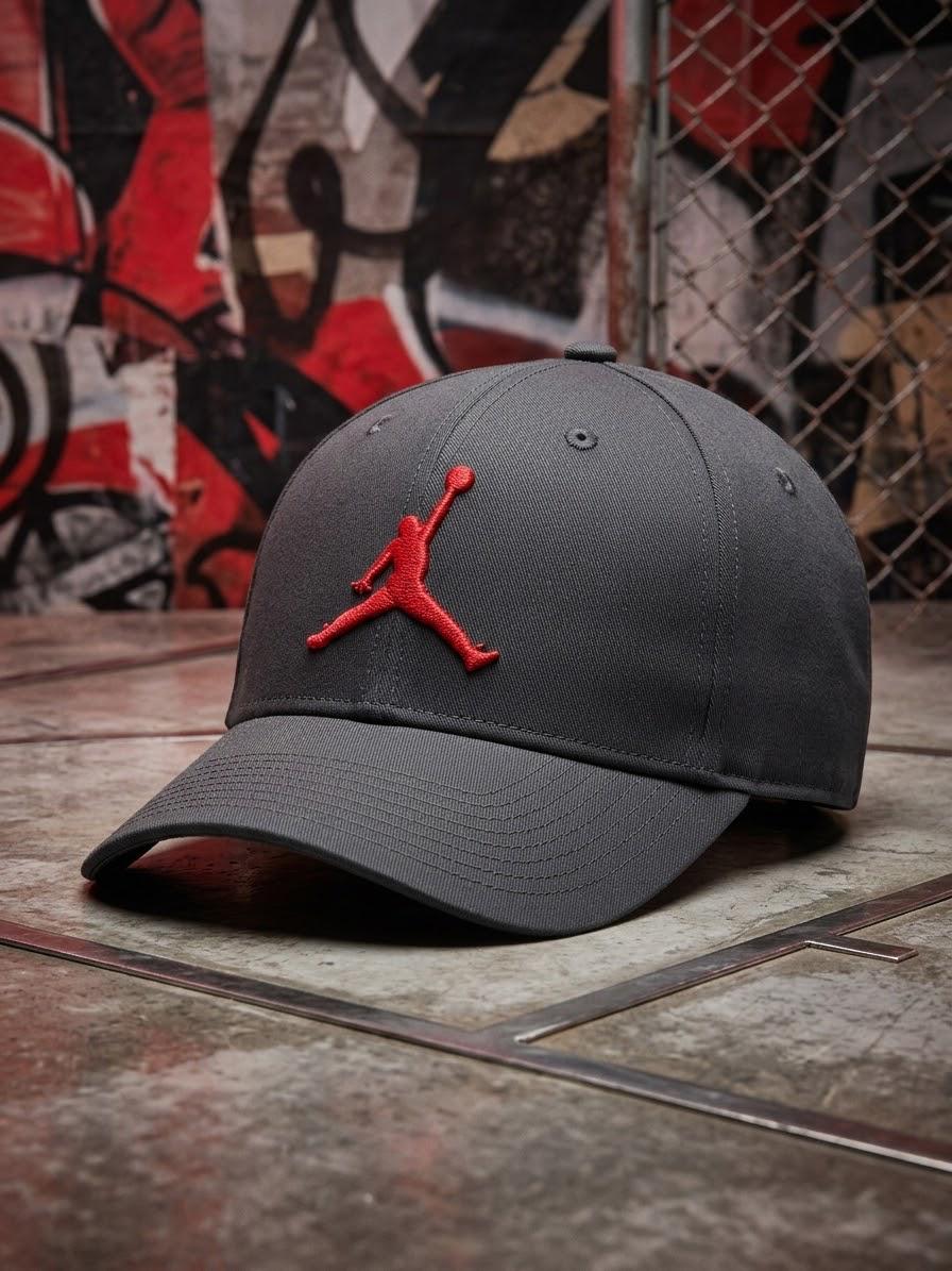 Jordan Classic Dark Grey & Red Cap – Streetwear & Athletic Headwear