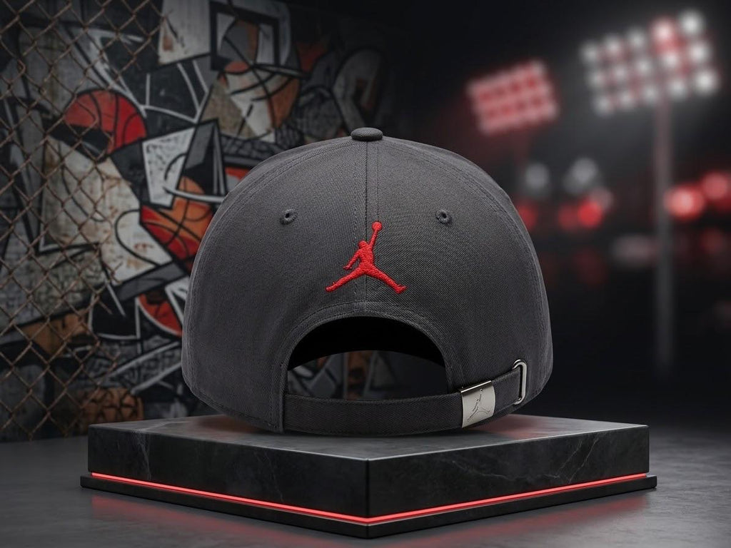 Jordan Classic Dark Grey & Red Cap – Streetwear & Athletic Headwear