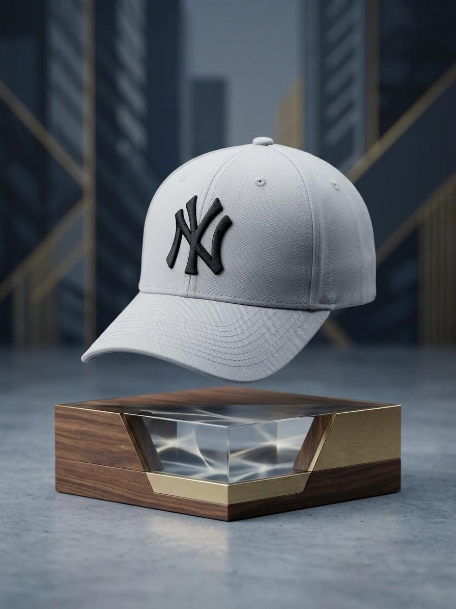 New York Yankees Light Grey Baseball Cap | Black Embroidered NY Headwear