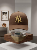New York Yankees Brown Baseball Cap | Gold Embroidered NY Headwear