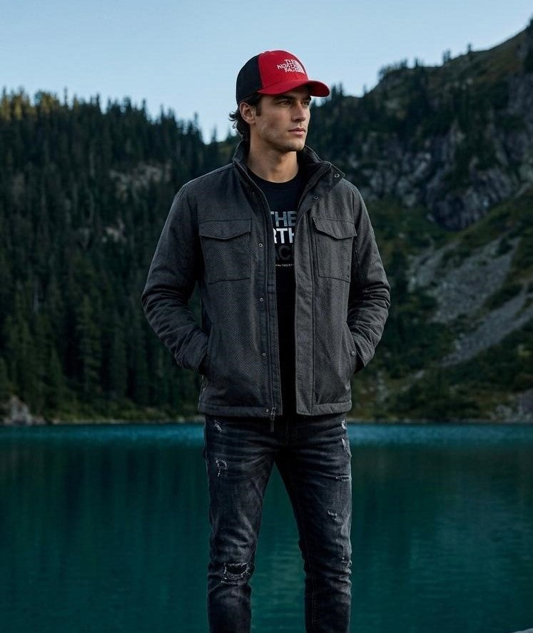 North Face Red Black Cap – Premium Imported Unisex Streetwear Cap Pakistan